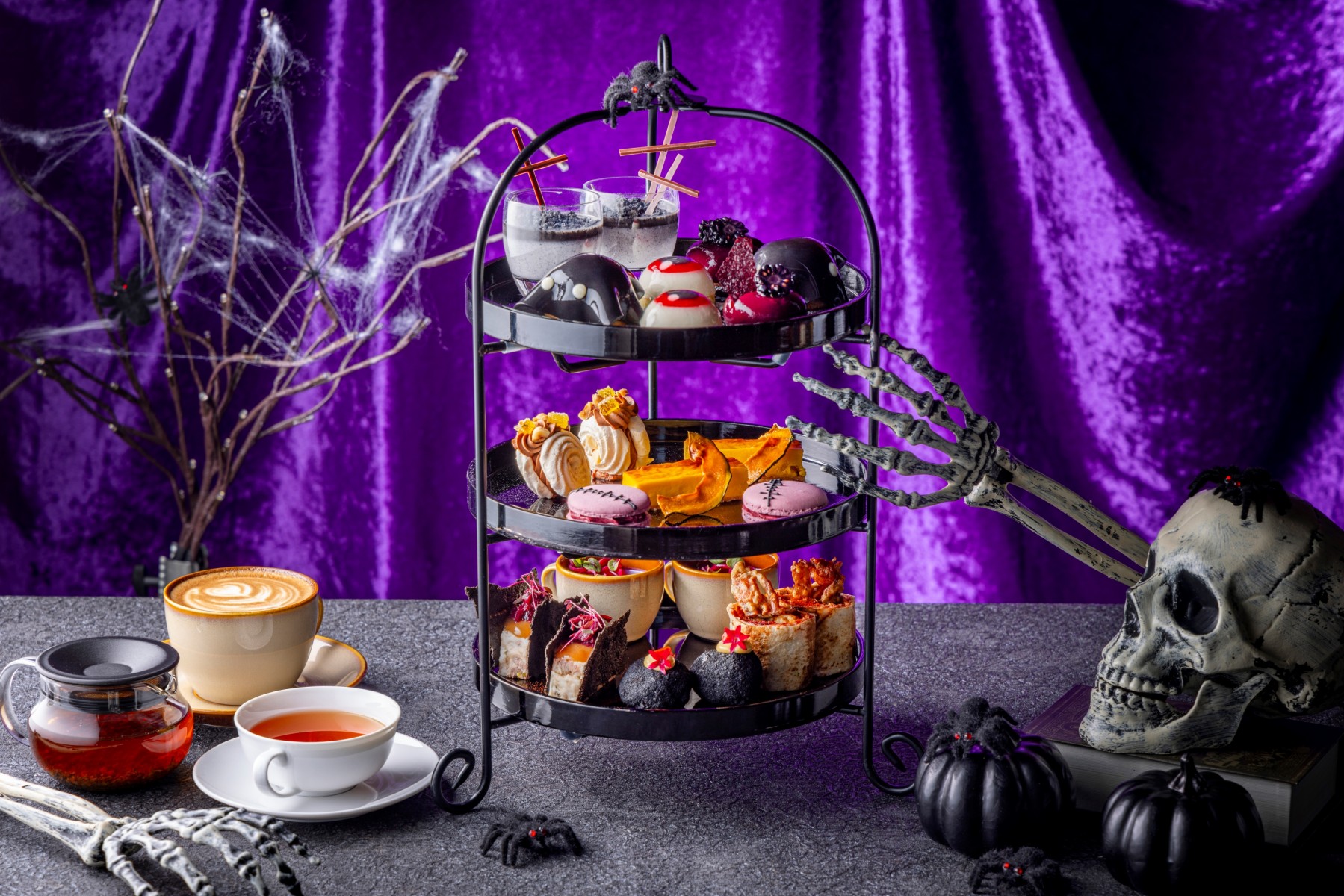 Black Halloween Afternoon Tea